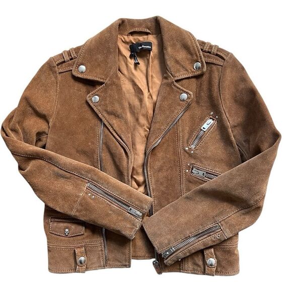 THE KOOPLES Biker Suede Leather Jacket Size XS - Picture 8 of 12